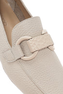 Kadın Krem Deri Maskülen Loafer | Derimod