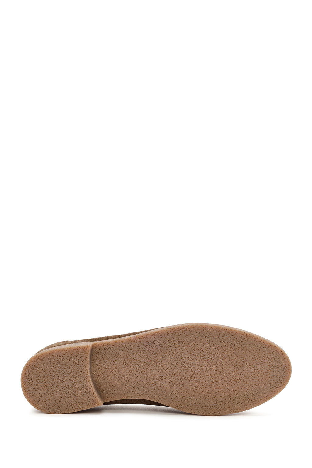 Kadın Taba Süet Deri Maskülen Loafer