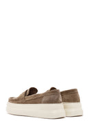Kadın Vizon Kalın Tabanlı Süet Deri Loafer | Derimod