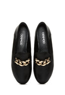 Kadın Siyah Deri Maskülen Loafer | Derimod