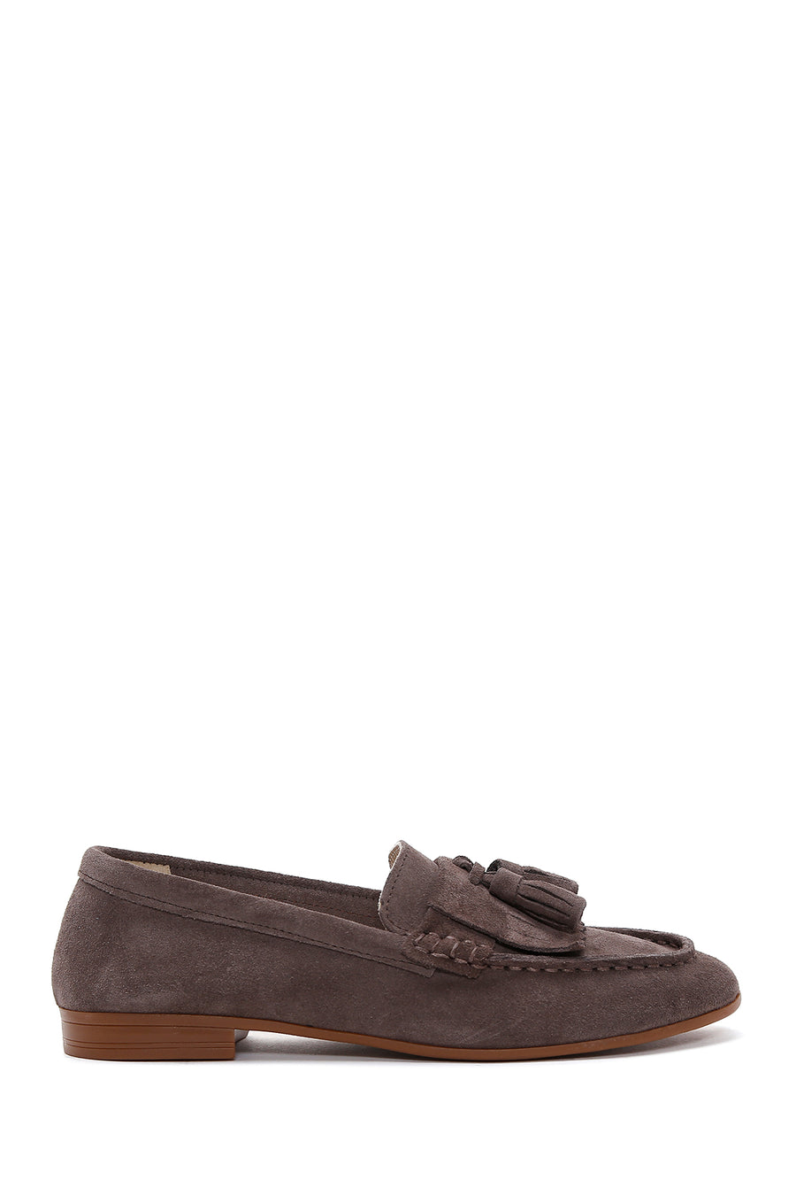 Women's Mink Suede Leather Masculine Loafer 24SFD350410 | Derimod