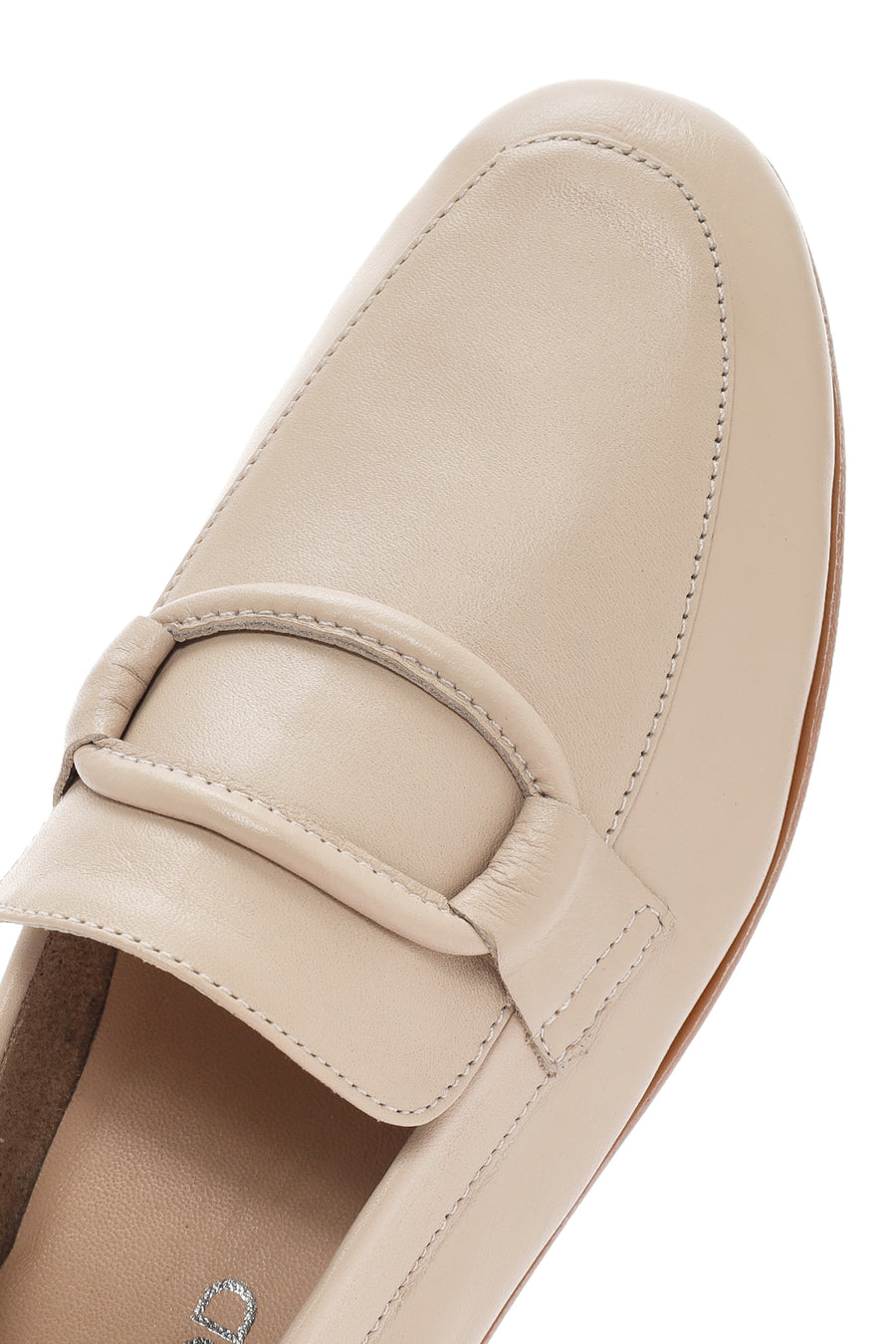 
Women's Beige Leather Casual Loafer
