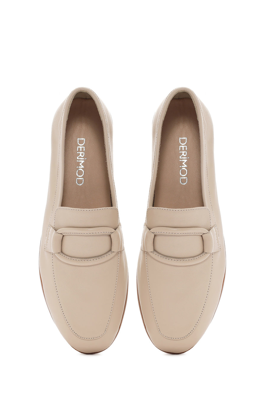 
Women's Beige Leather Casual Loafer

