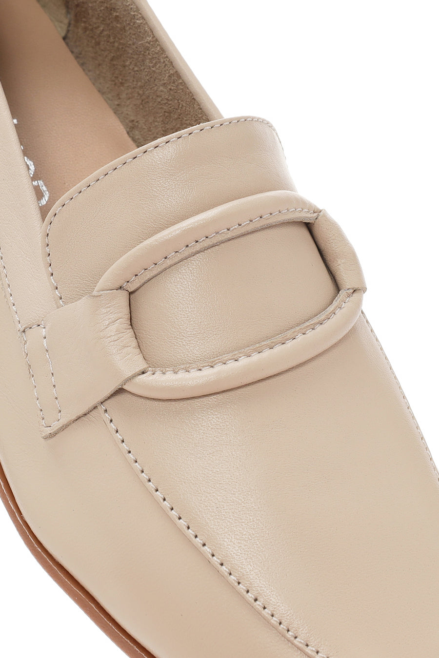
Women's Beige Leather Casual Loafer
