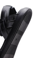 Kadın Siyah Bantlı Deri Comfort Sandalet | Derimod