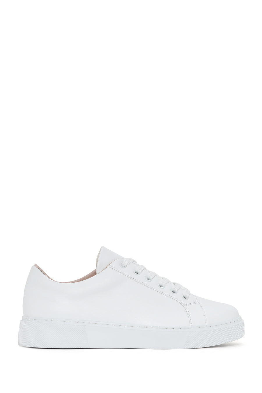 Kadın Beyaz Bağcıklı Deri Sneaker 24SFD370018 | Derimod
