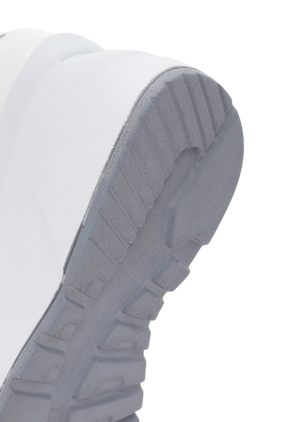 Women's White Wedge Heeled Lace-up Leather Sneaker