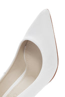 Women's White Thin Heeled Leather Stiletto | Derimod