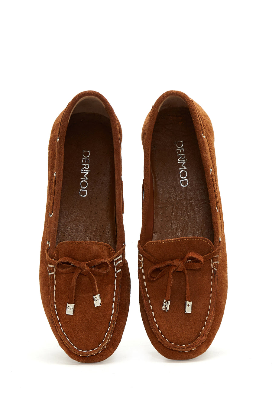 Kadın Taba Süet Deri Loafer