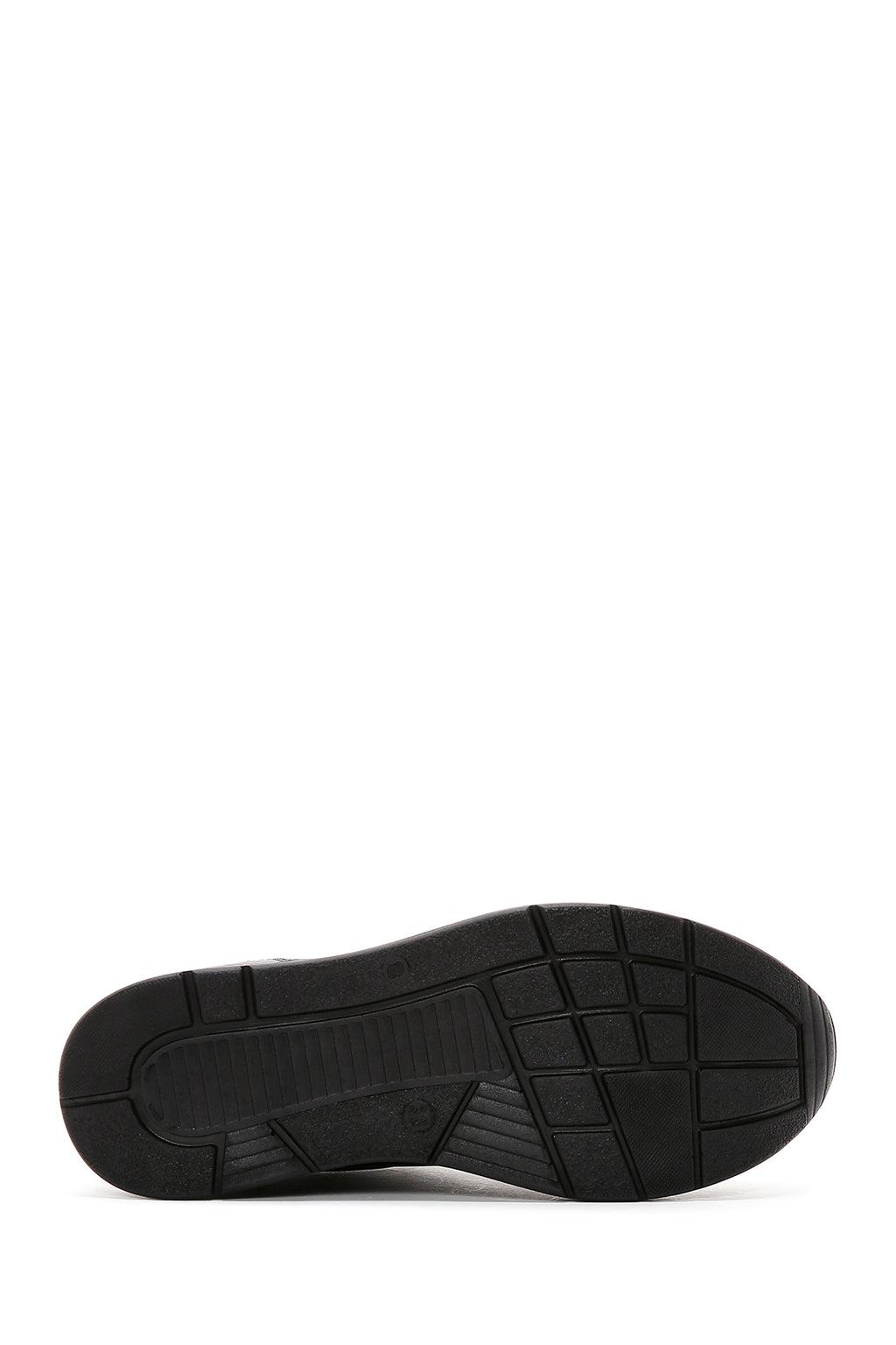 Kadın Siyah Kalın Tabanlı Deri Casual Sneaker