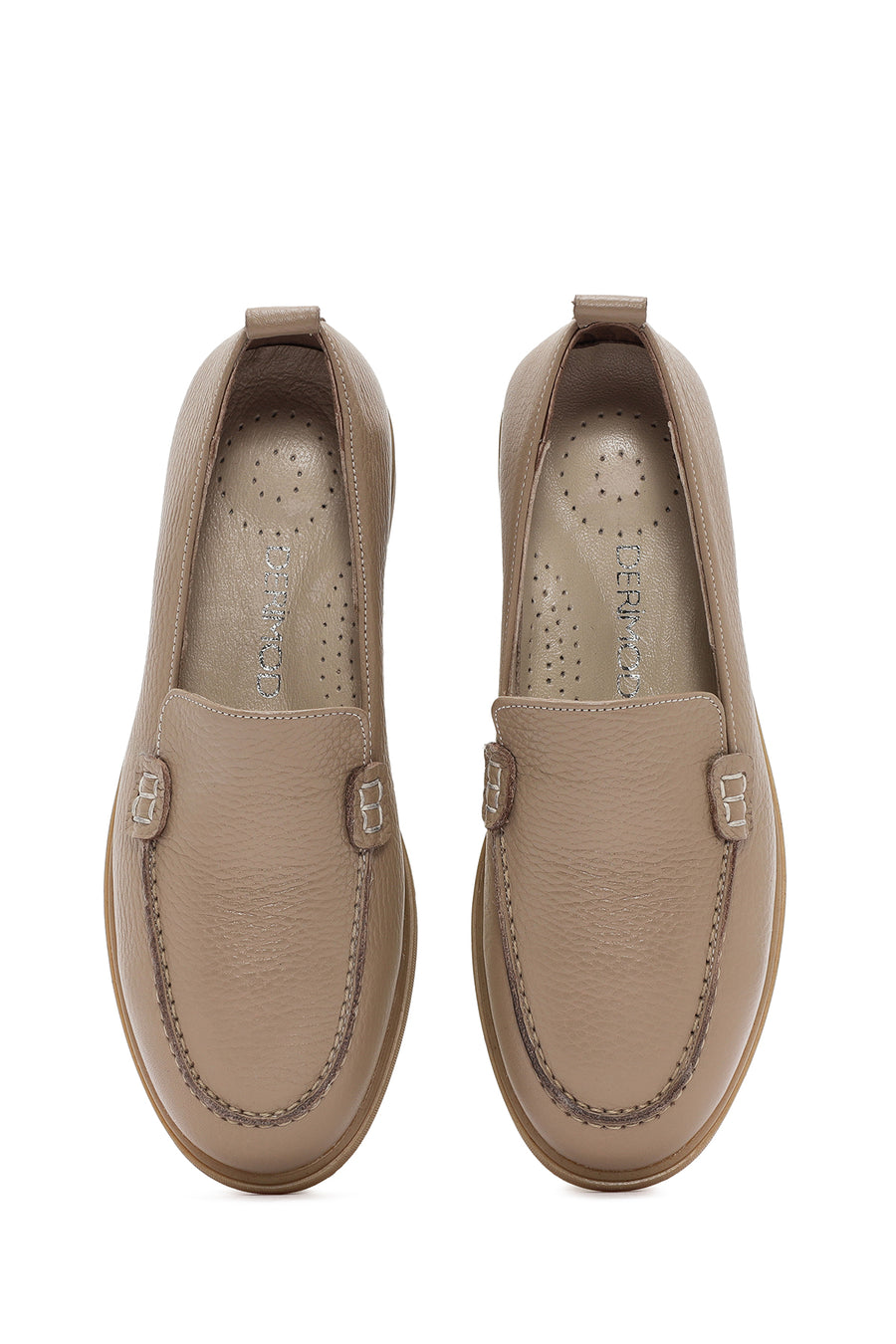 Kadın Vizon Deri Comfort Loafer