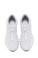 Kadın Beyaz Bağcıklı Deri Sneaker | Derimod