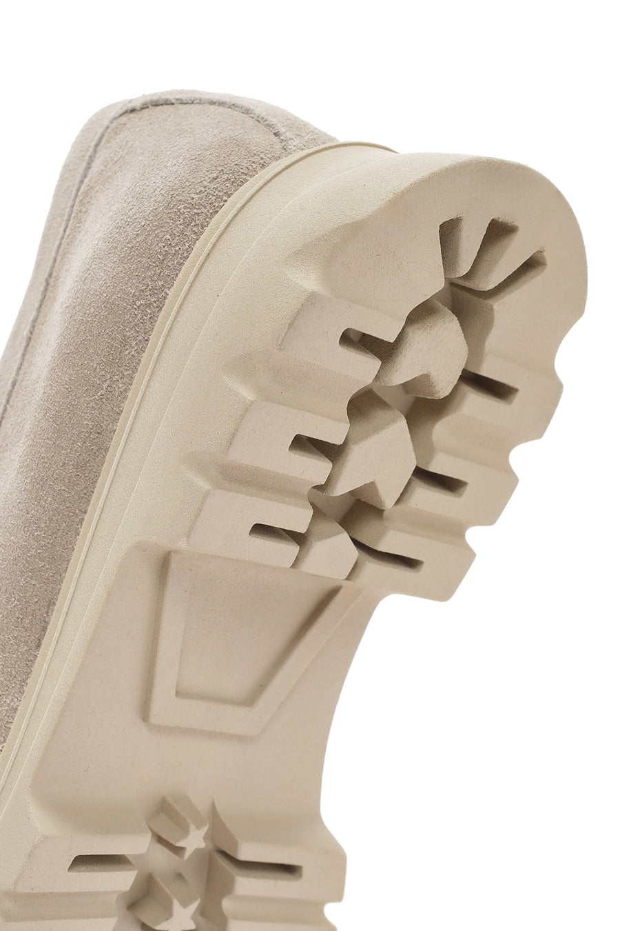 Women's Beige Suede Leather Masculine Loafer