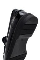 Women's Black Patent Leather Masculine Loafer | Derimod