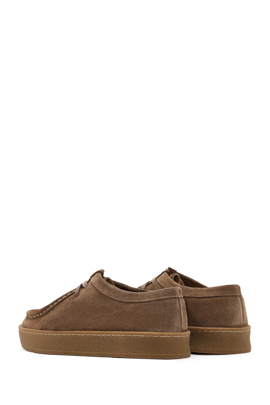 Women's Tan Suede Leather Masculine Shoes