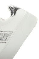 Kadın Beyaz Kalın Tabanlı Taşlı Sneaker | Derimod