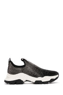 Derimod Zero Women's Black Thick Soled Stone Sneaker | Derimod