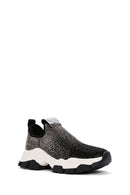 Derimod Zero Women's Black Thick Soled Stone Sneaker | Derimod