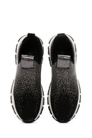 Derimod Zero Women's Black Thick Soled Stone Sneaker | Derimod
