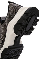 Derimod Zero Women's Black Thick Soled Stone Sneaker | Derimod