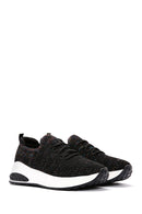 Derimod Zero Women's Black Lace-Up Thick Soled Sneaker | Derimod