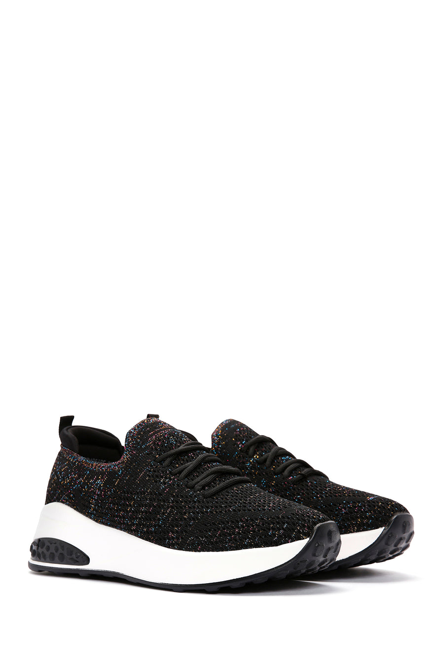 Derimod Zero Women's Black Lace-Up Thick Soled Sneaker