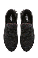 Derimod Zero Women's Black Lace-Up Thick Soled Sneaker | Derimod