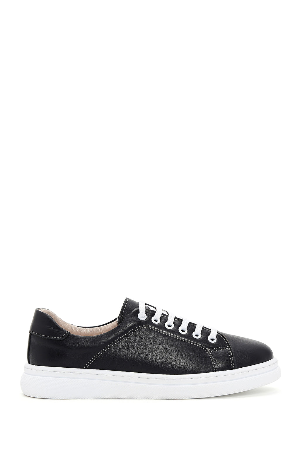 Kadın Siyah Deri Sneaker