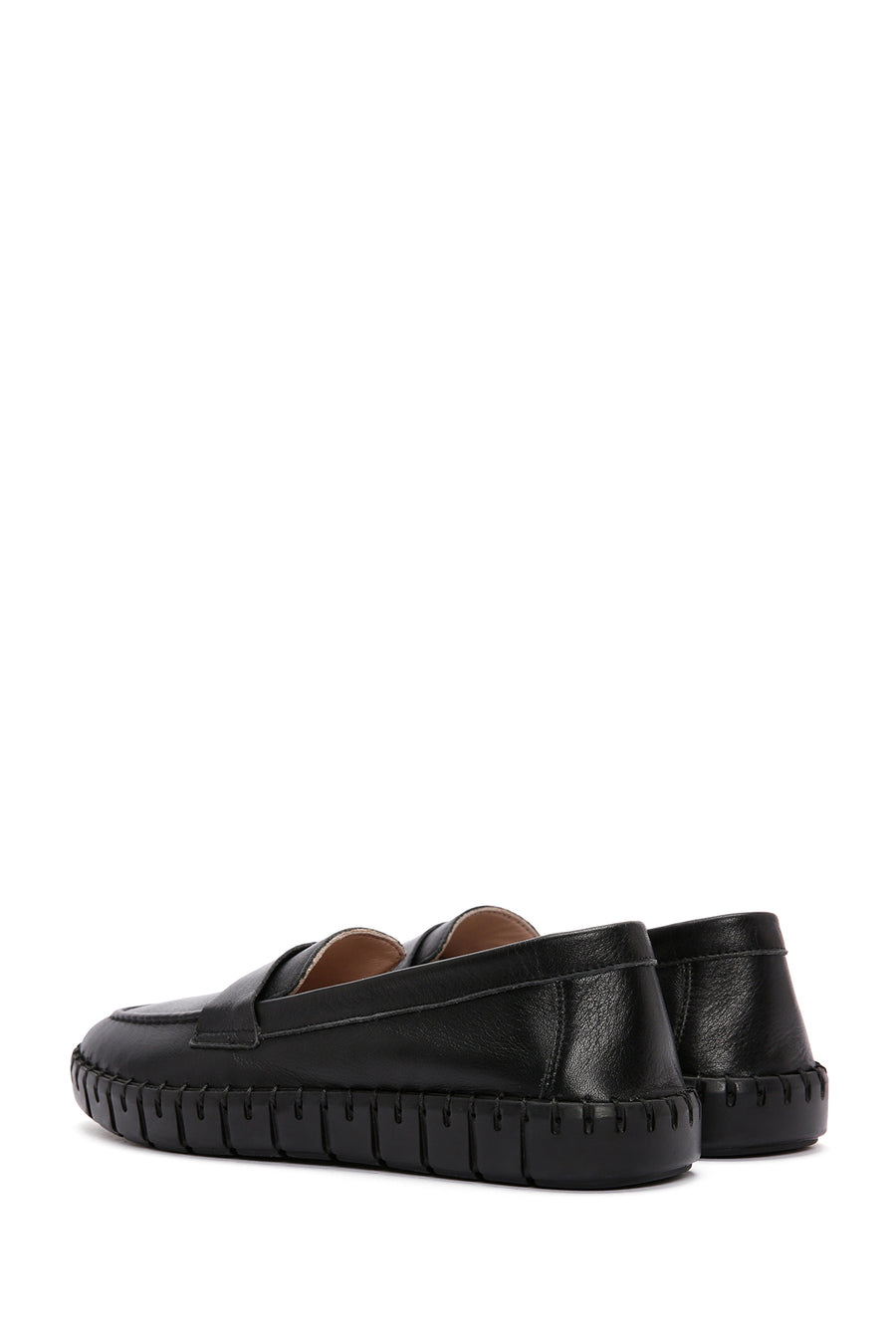 Kadın Siyah Deri Comfort Loafer