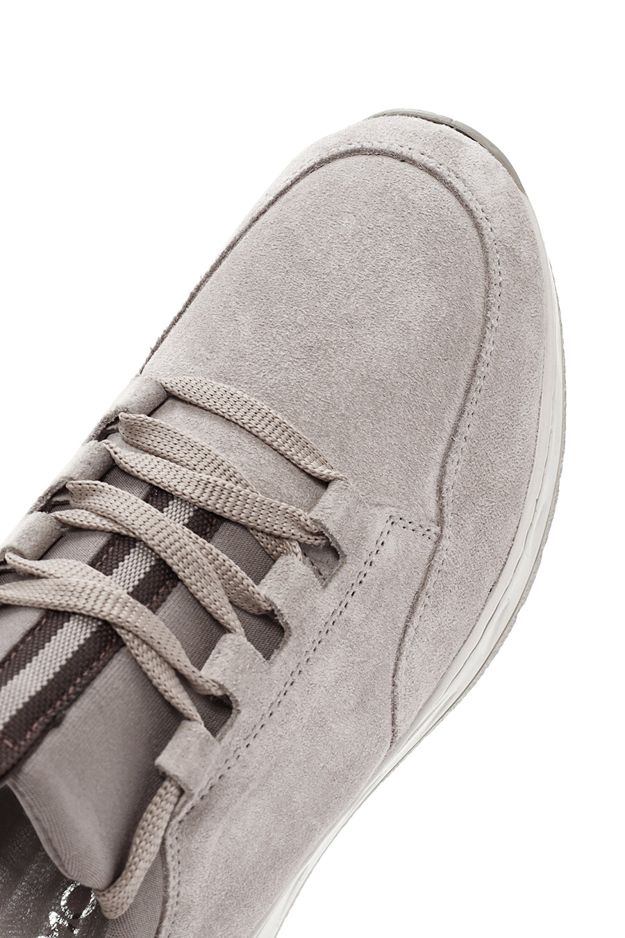 Women's Beige Lace-Up Suede Leather Sneaker