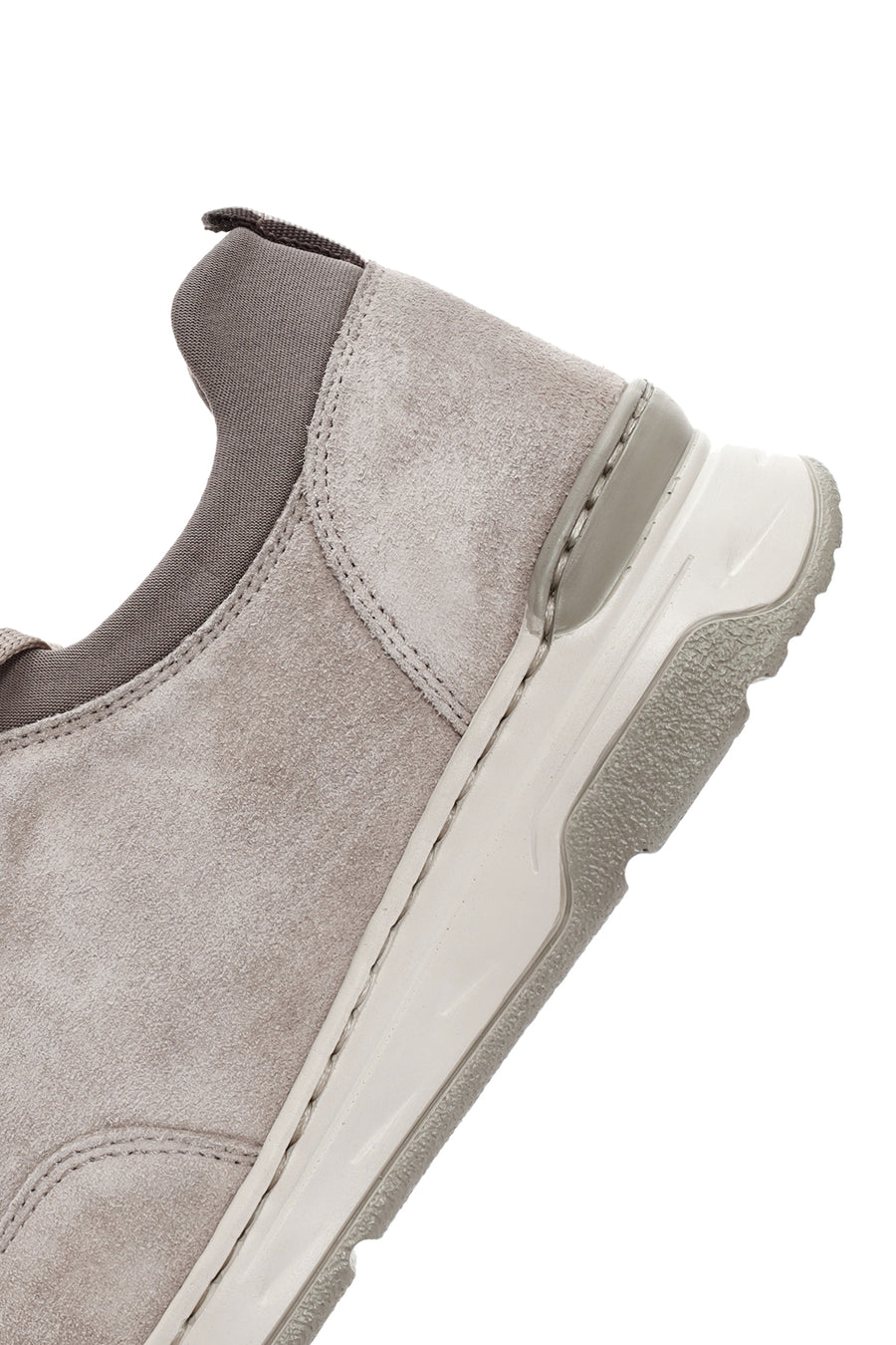 Women's Beige Lace-Up Suede Leather Sneaker
