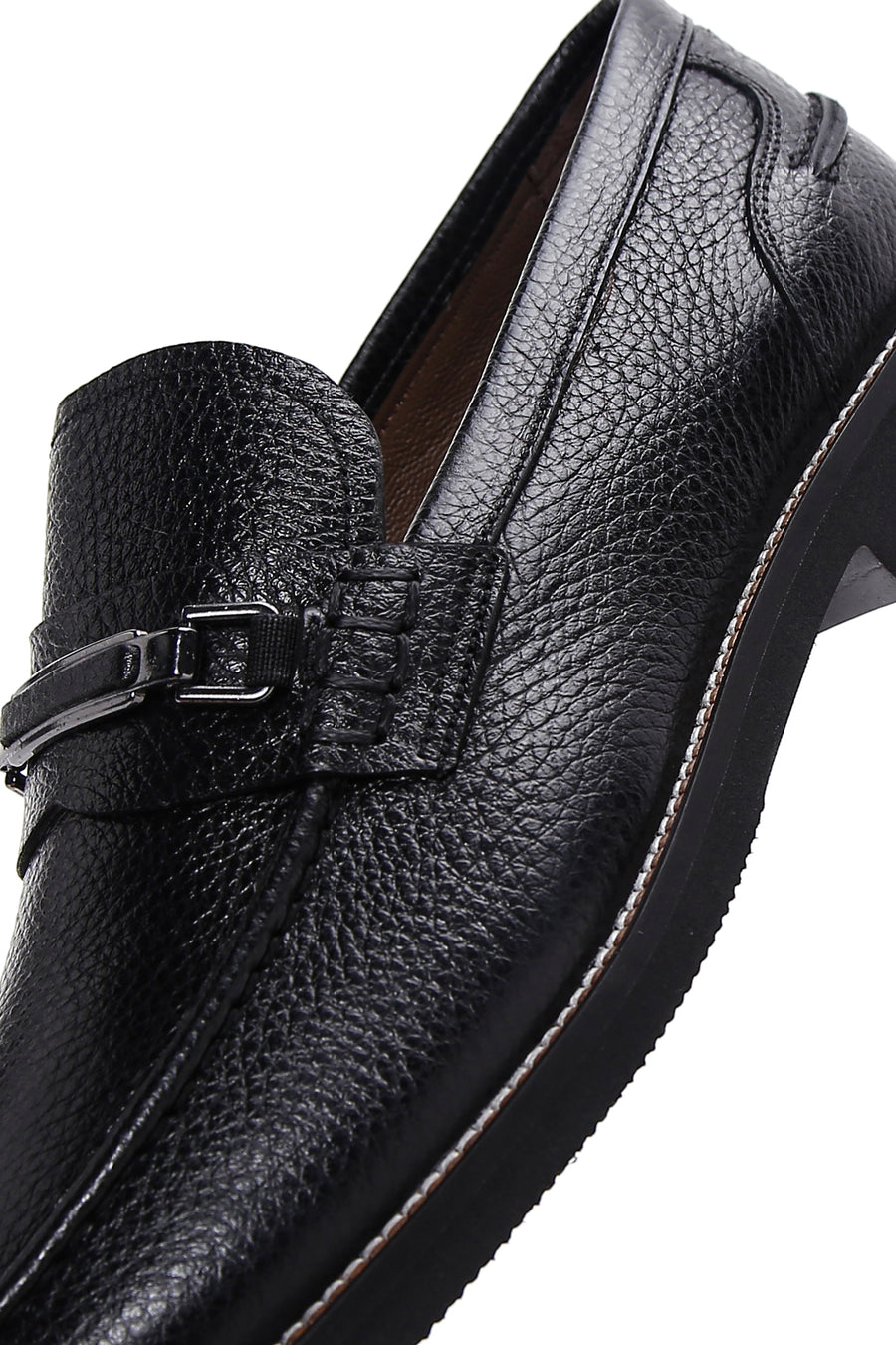 Erkek Siyah Deri Casual Loafer