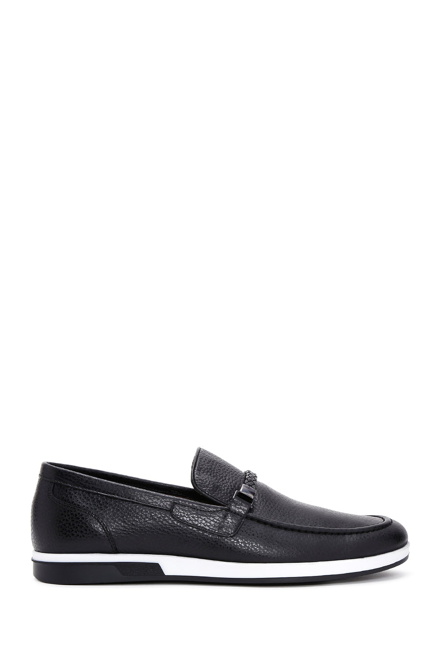 Erkek Siyah Deri Casual Loafer 24SFD6009FT | Derimod