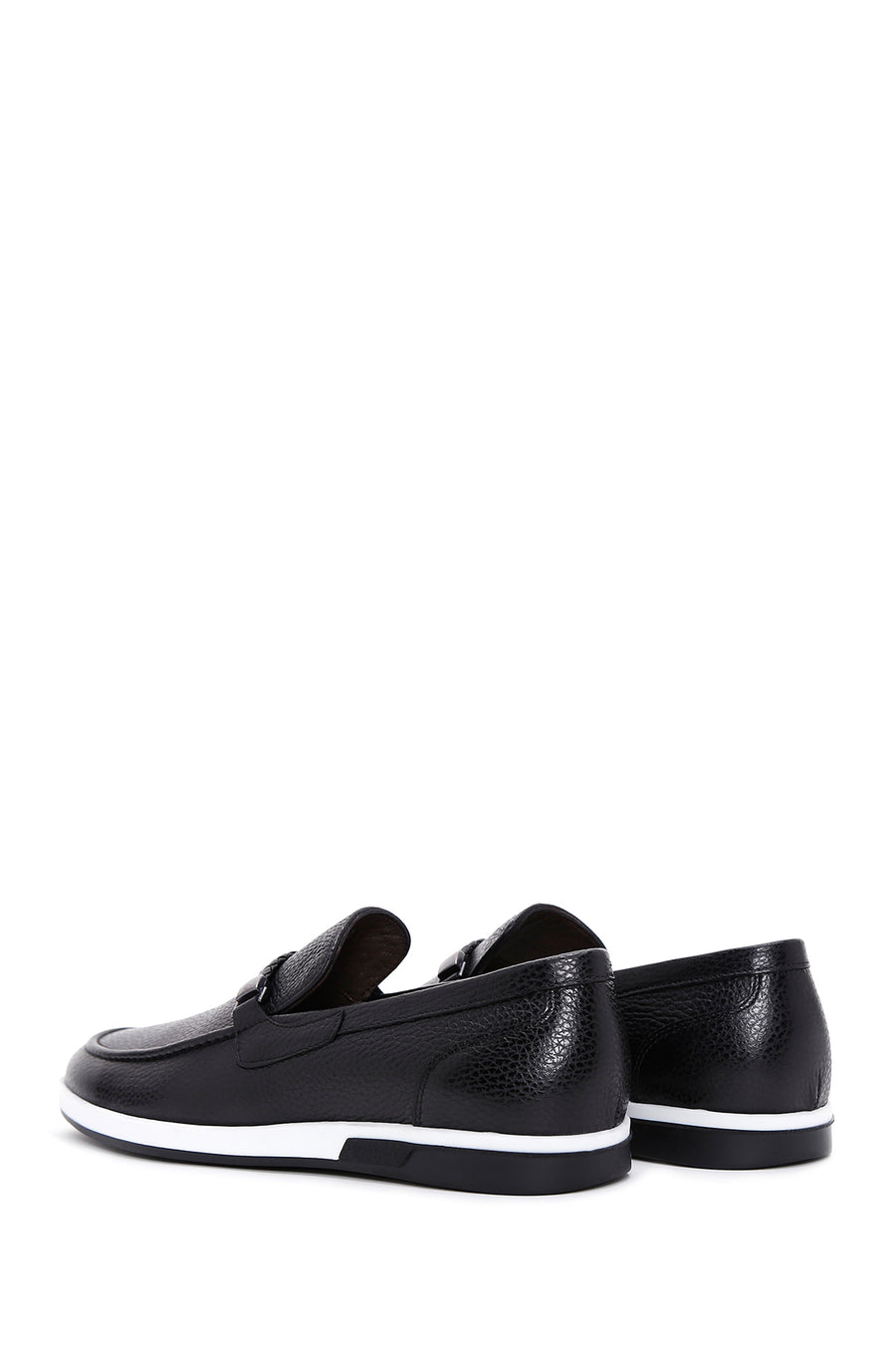 Erkek Siyah Deri Casual Loafer