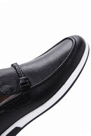 Erkek Siyah Deri Casual Loafer | Derimod