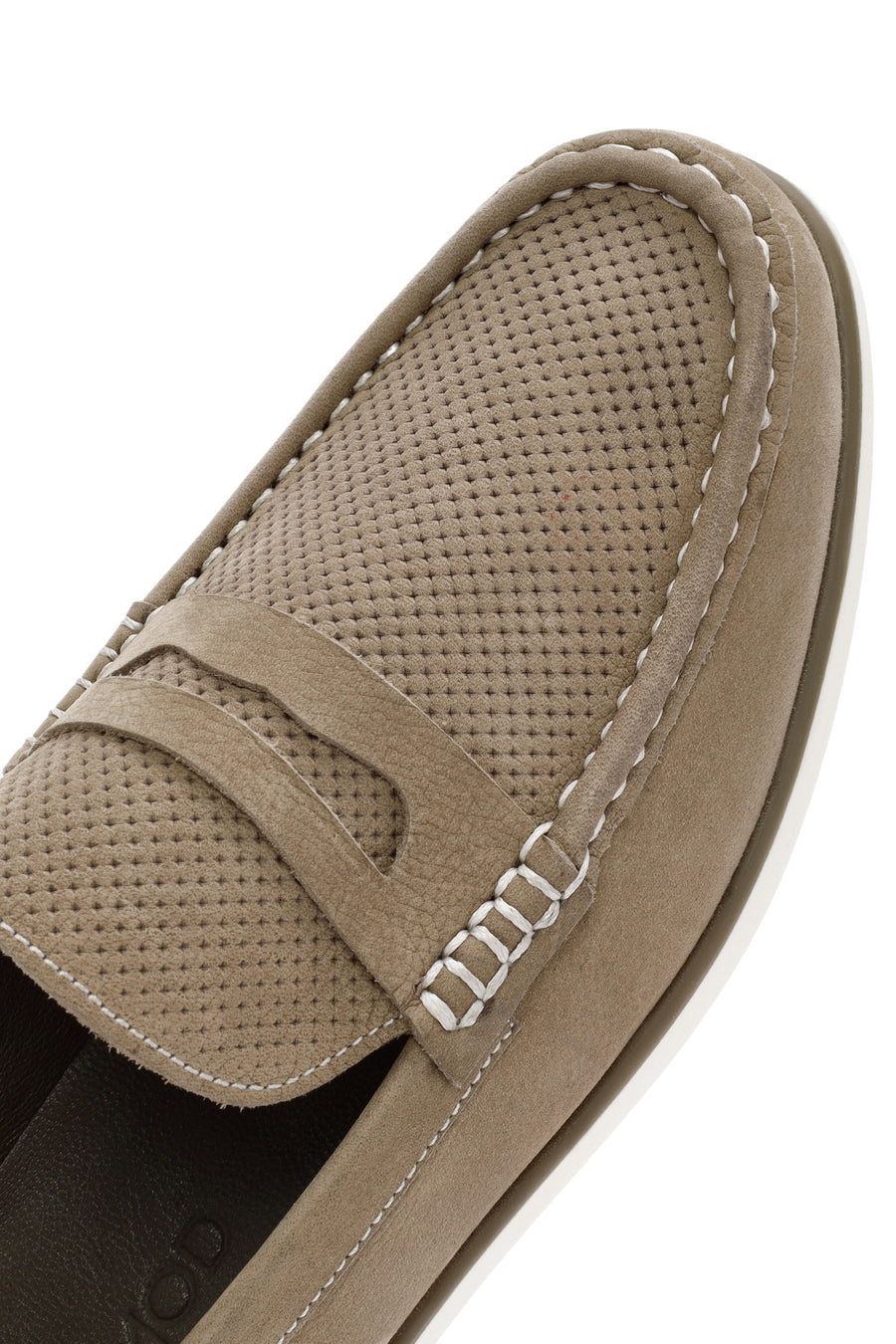 Erkek Vizon Nubuk Deri Casual Loafer