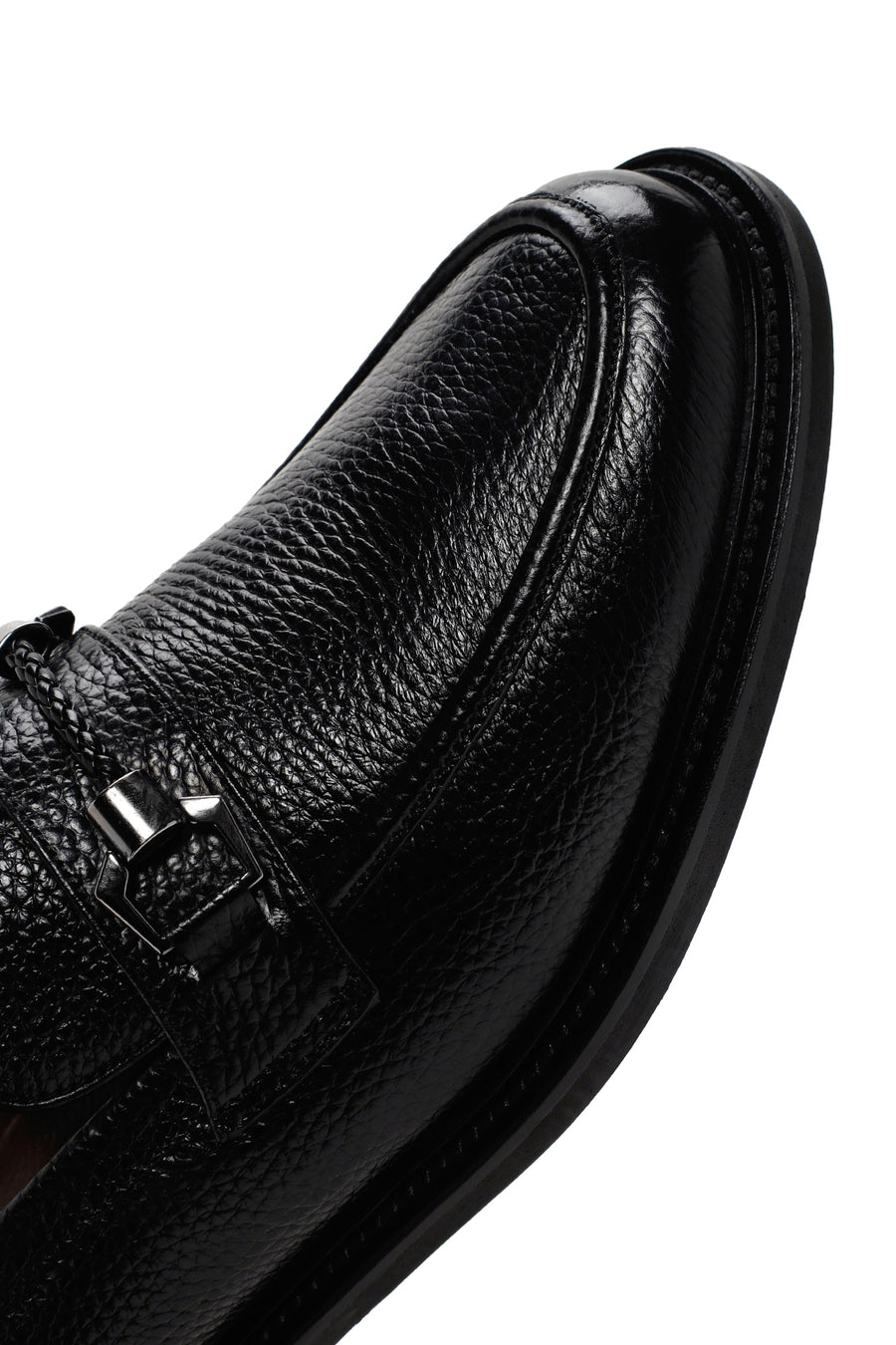 Erkek Siyah Deri Klasik Loafer