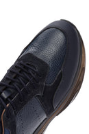 
Men's Navy Thick Sole Lace-Up Leather Casual Sneaker
 | Derimod