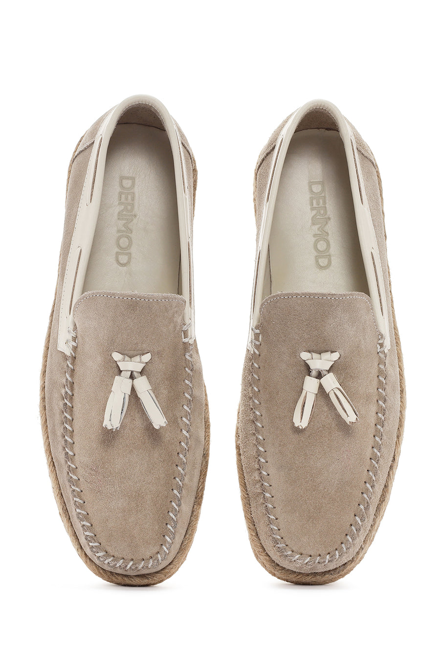 Erkek Bej Süet Deri Casual Loafer