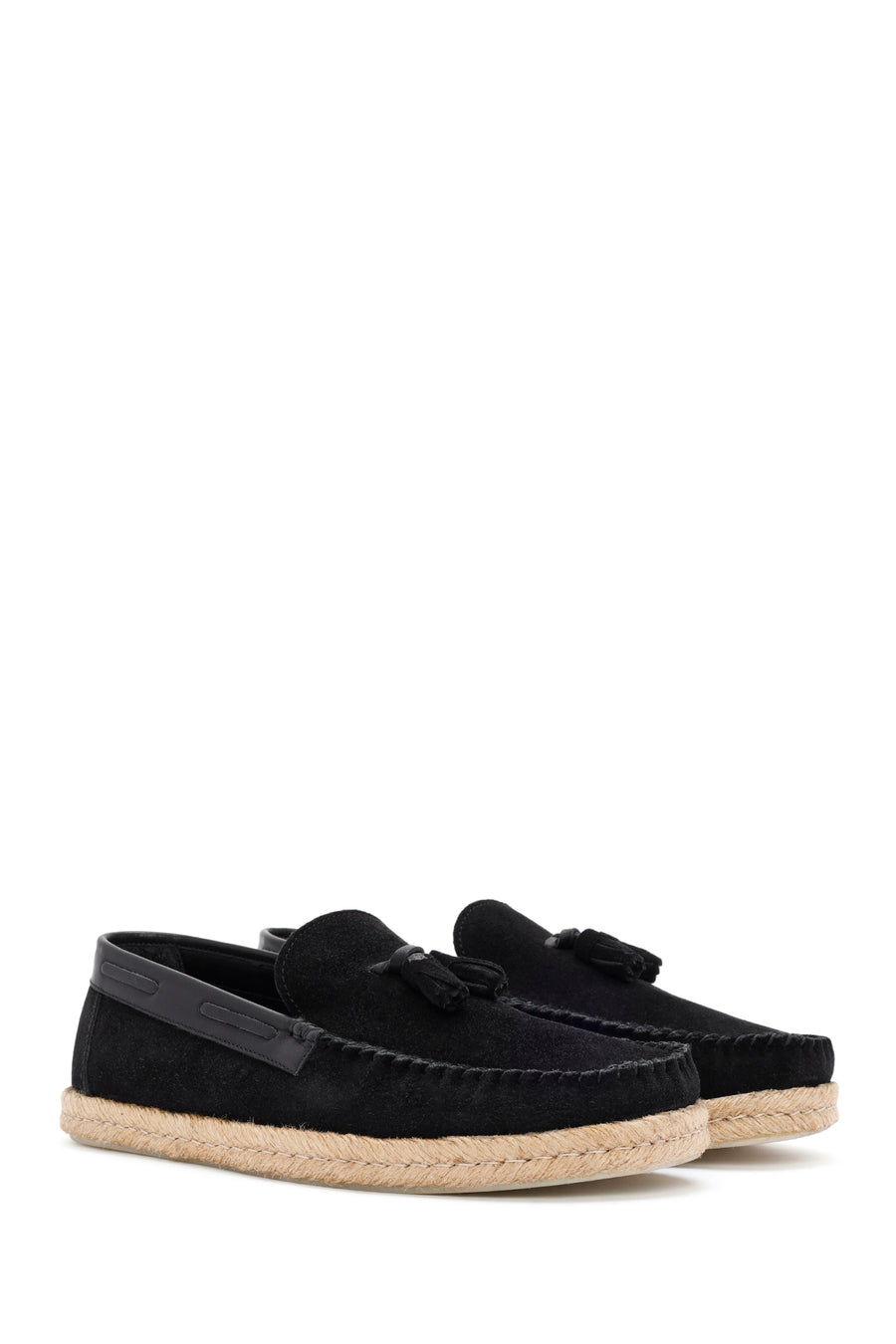 Erkek Siyah Süet Deri Casual Loafer