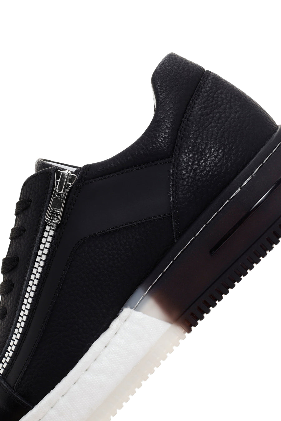 Erkek Siyah Kalın Tabanlı Deri Sneaker