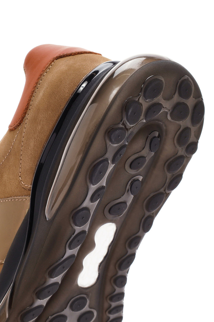 Men's Beige Lace-Up Nubuck Leather Casual Sneaker