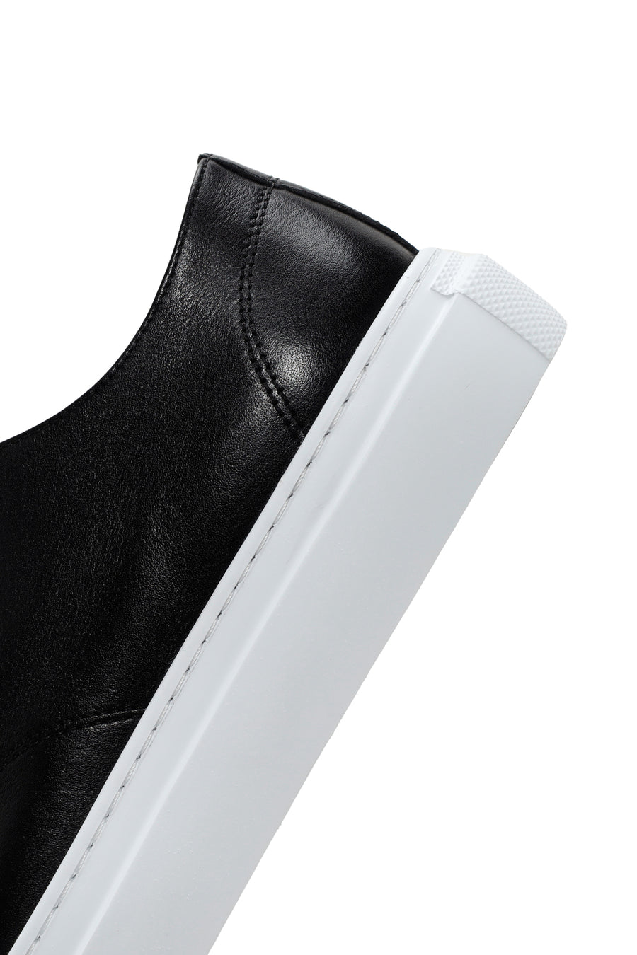 Erkek Siyah Bağcıklı Deri Sneaker