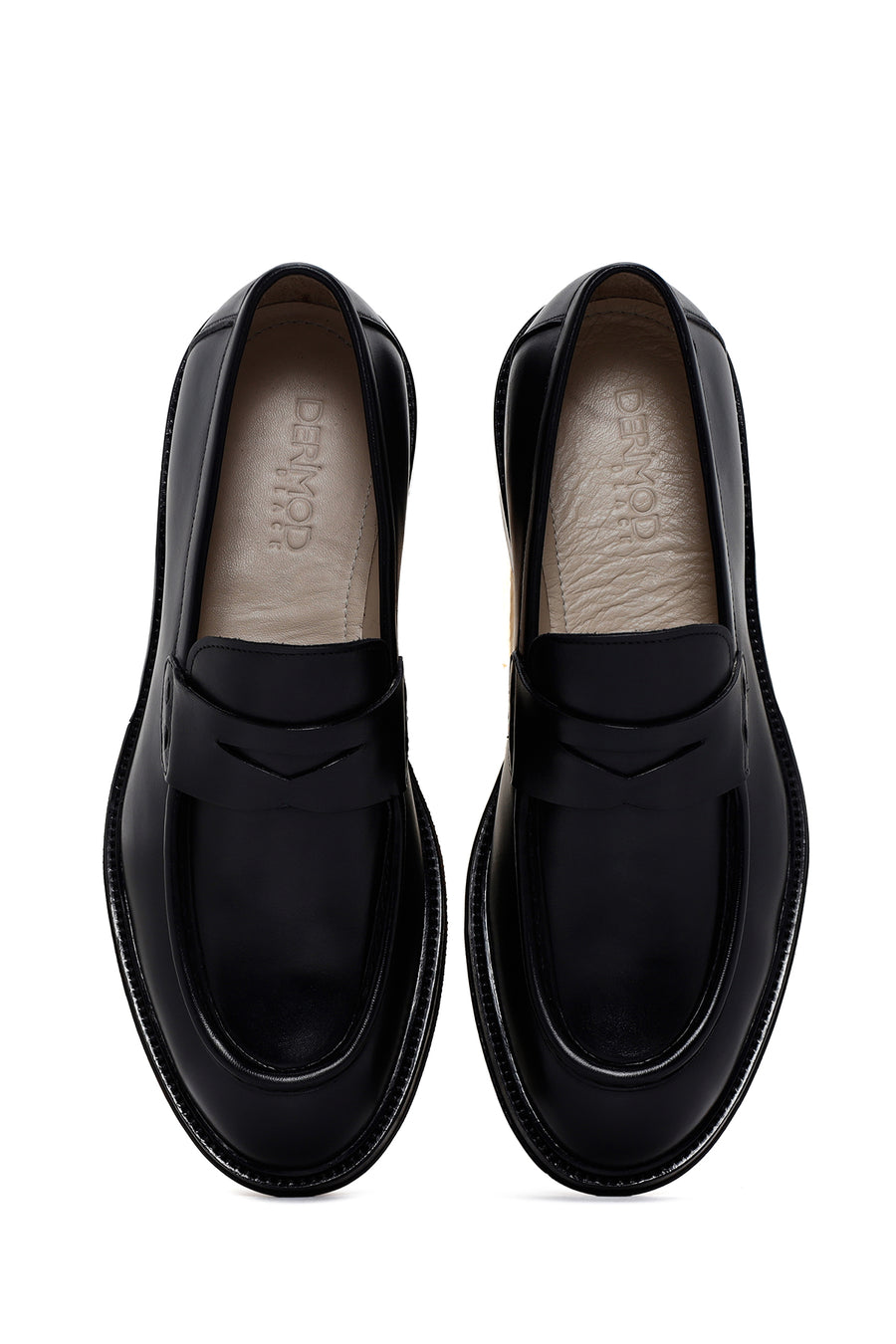 Erkek Siyah Deri Klasik Loafer