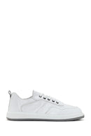 Men's White Lace-up Leather Sneaker | Derimod