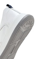 Men's White Lace-up Leather Sneaker | Derimod