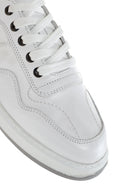Men's White Lace-up Leather Sneaker | Derimod