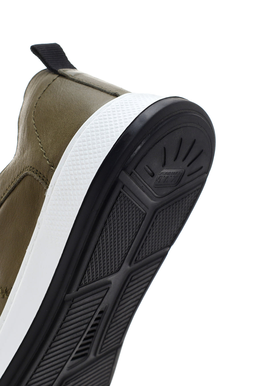 Men's Khaki Lace-up Leather Sneaker
