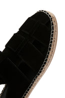 Men's Black Suede Leather Sandals | Derimod