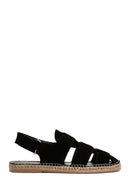 Men's Black Suede Leather Sandals | Derimod